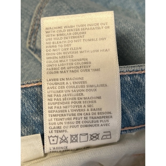 NWT L'AGENCE Bell Jean Blue Cloud 26 - Picture 4 of 9